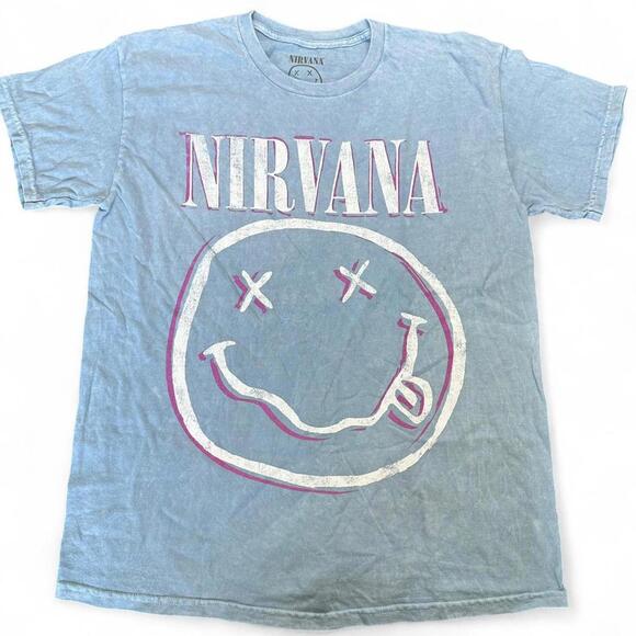 Nirvana Smiley Face T-Shirt - Medium - Picture 1 of 6